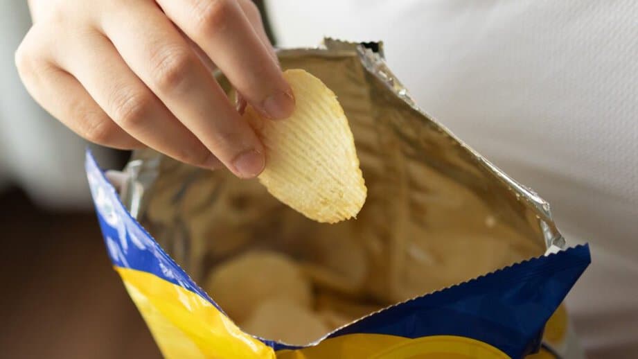 chips in a snack bag