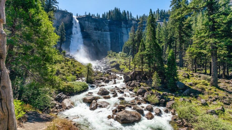 Yosemite falls in the springtime